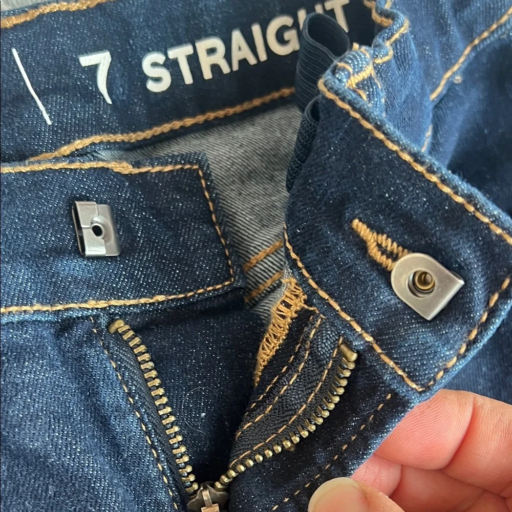 GAP Dark Blue Straight Leg Jeans - Picture 3 of 7